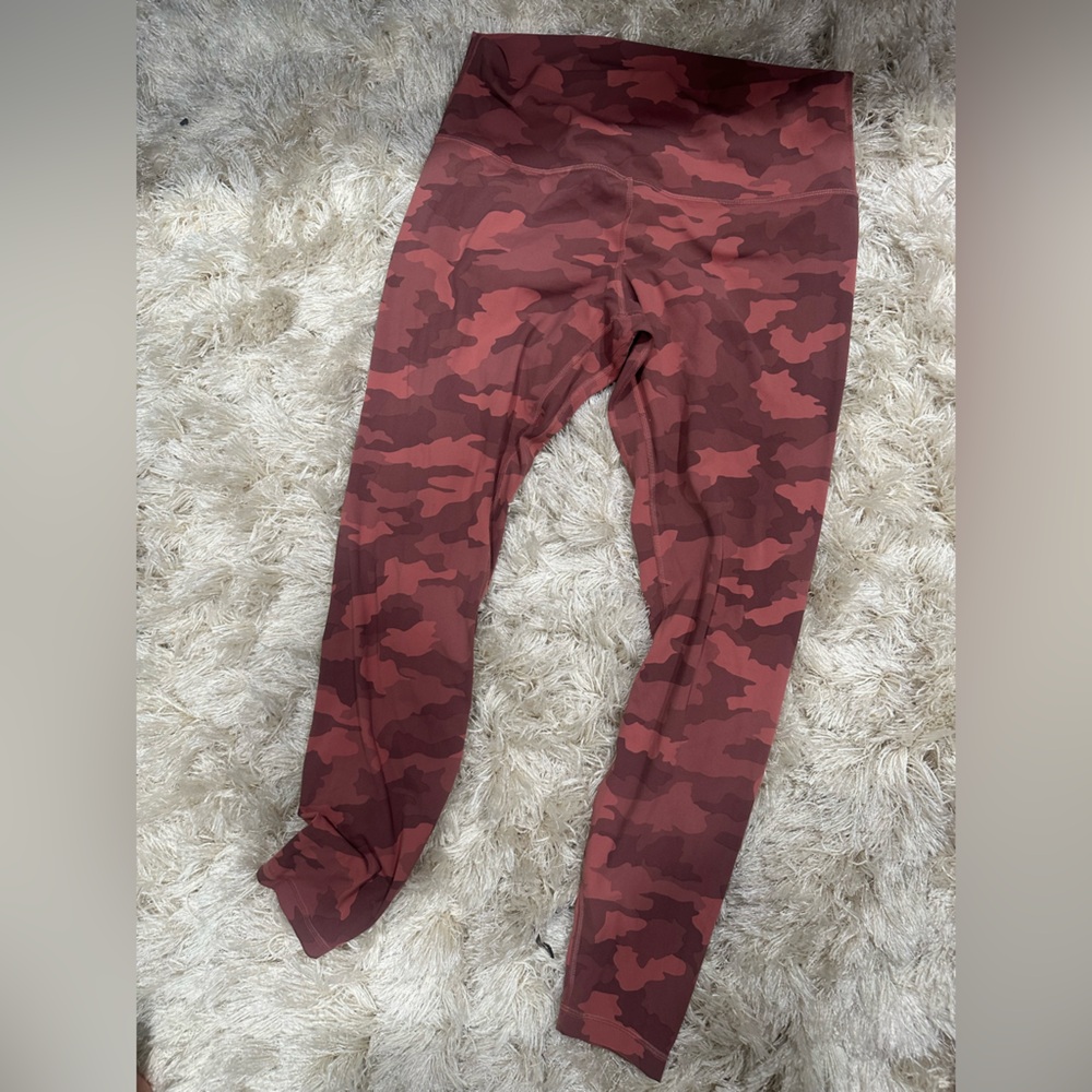 Lululemon Pink Camo Leggings